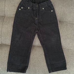 Janie and Jack stretch corduroy black pants